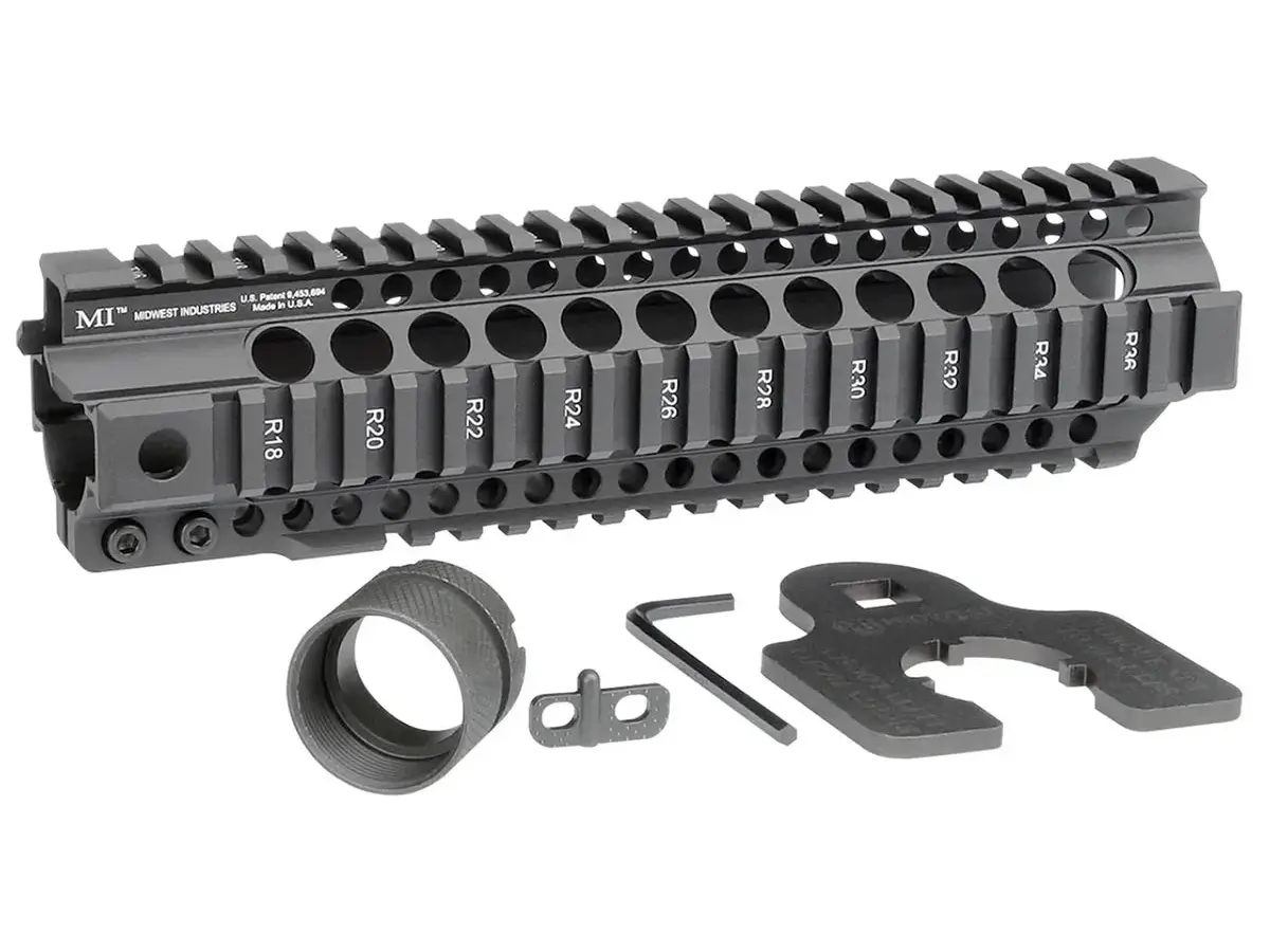 AR-15 Combat T-Series 1-PC Free Float Handguard 9.5" Black