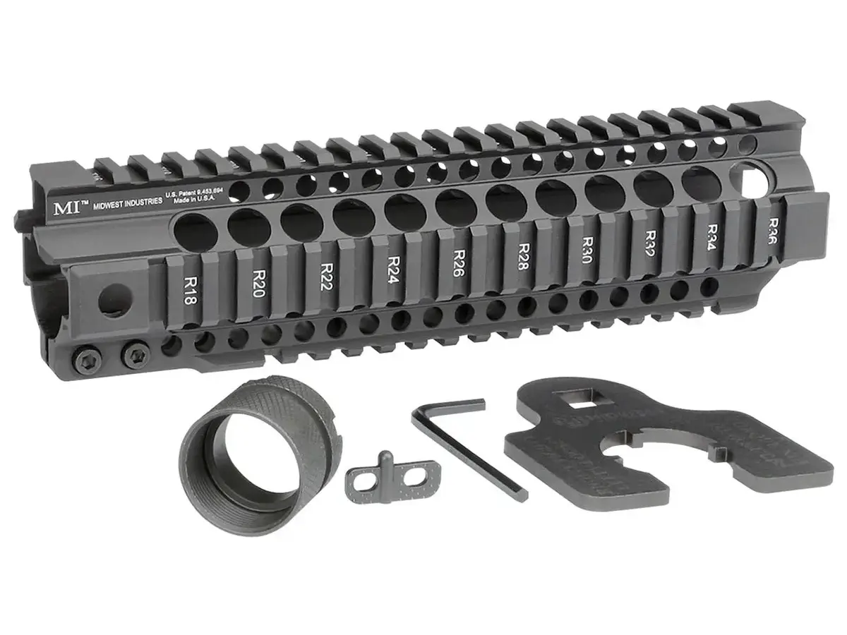 AR-15 Combat T-Series 1-PC Free Float Handguard 9.25" Black