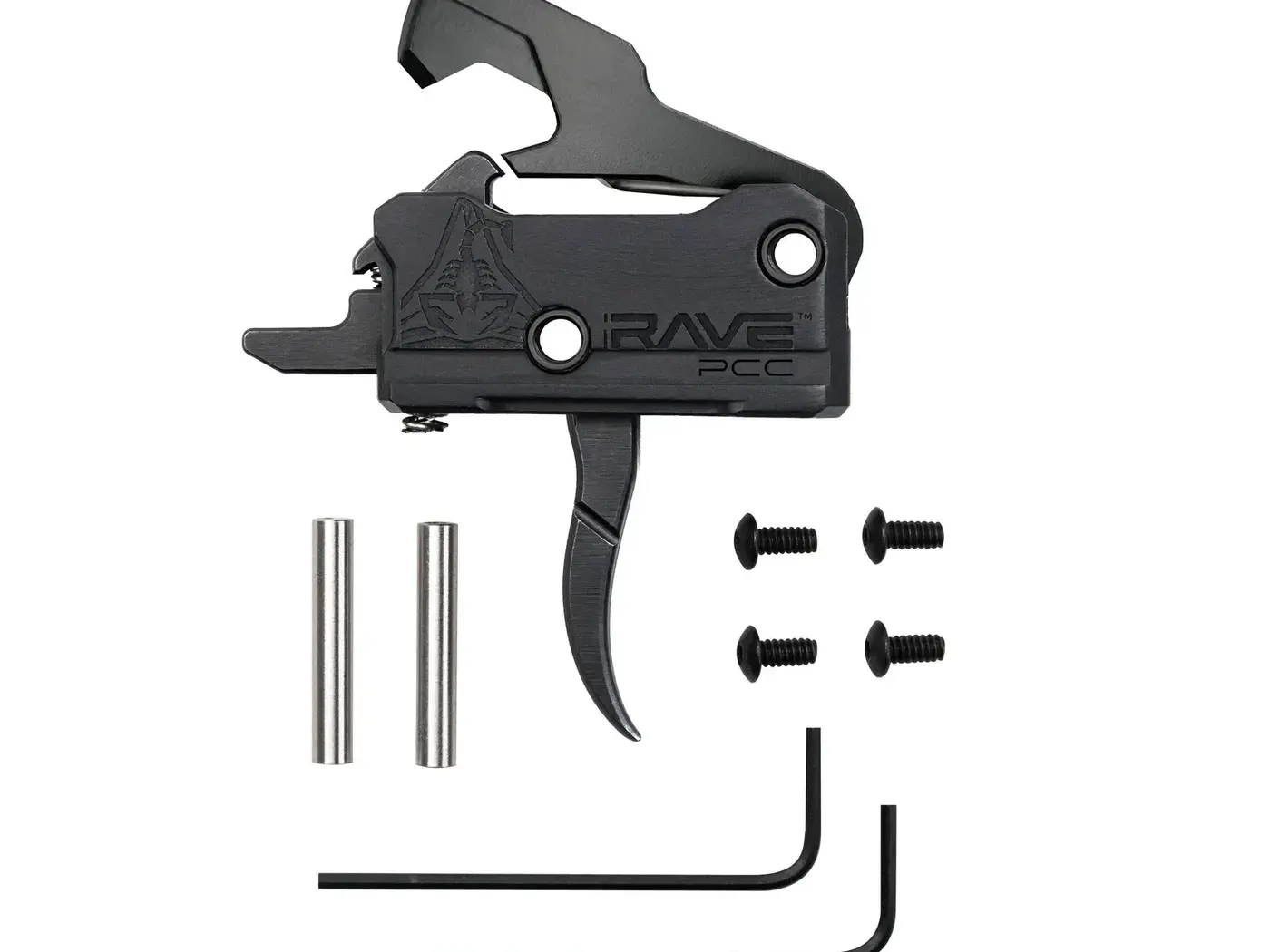 Rave PCC Drop-In Curved Trigger With Anti-Walk Pins Black