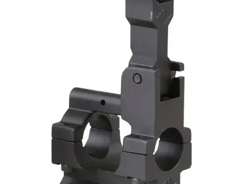 YHM-9835A - AR15 Gas Block Front Sight w/Rail .750 Steel Bk