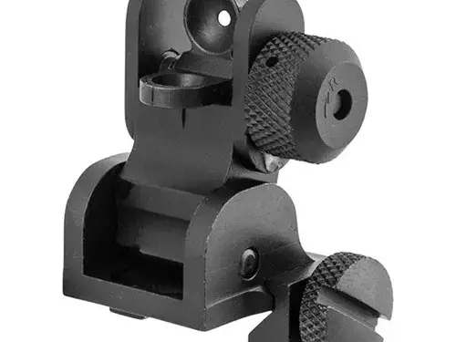 AR-15  Flip-Up  Tactical Rear Sight Black - photo 2