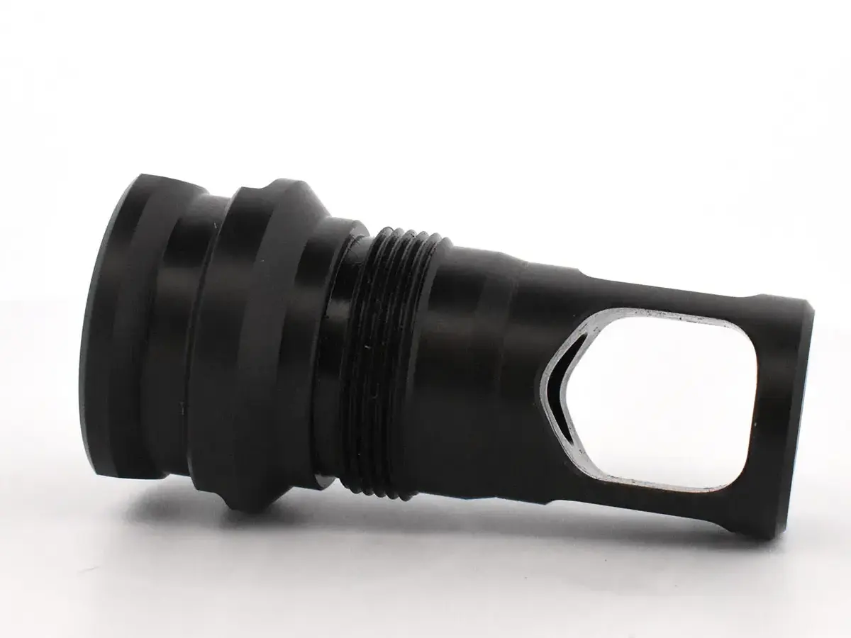 PRS Muzzle Brake 0.375 3/4-20 Threads Square Shoulder Black