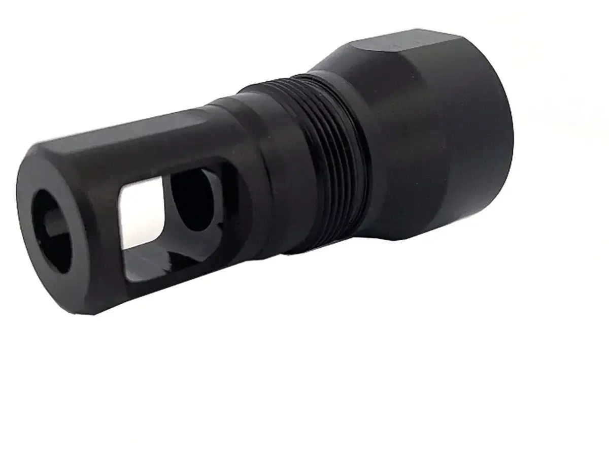 Blyat Muzzle Brake 26x1.5LH Threads Facemount Shoulder Black