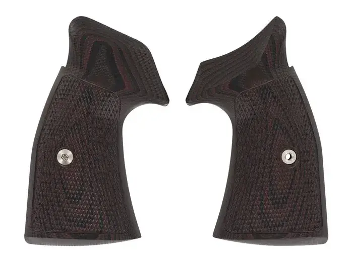 S&W K/L Frame Tac Diamond, Square Butt, Black Cherry
