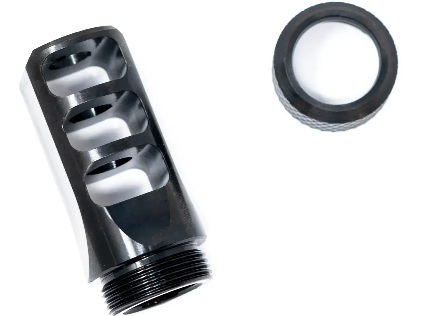 MuzzLok 8.6 Blackout 3-Port Muzzle Brake M18x1.5 Threads BLK - photo 3