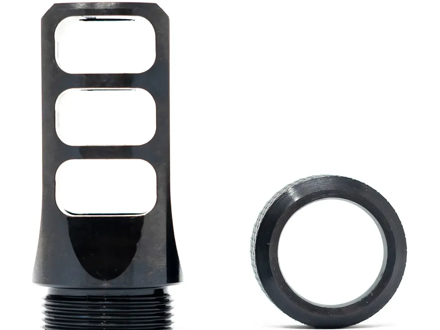 MuzzLok 8.6 Blackout 3-Port Muzzle Brake M18x1.5 Threads BLK - photo 8