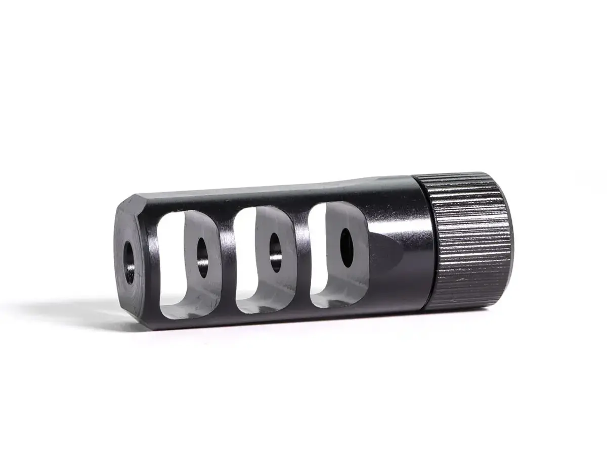 GUNNER 5.56NATO Muzzlok 3-Port Muzzle Brake 1/2"-28 Threads - photo 2