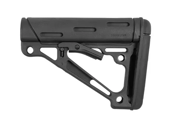 AR-15 OverMolded Buttstock Collapsible Comm Black Rubber - photo 2