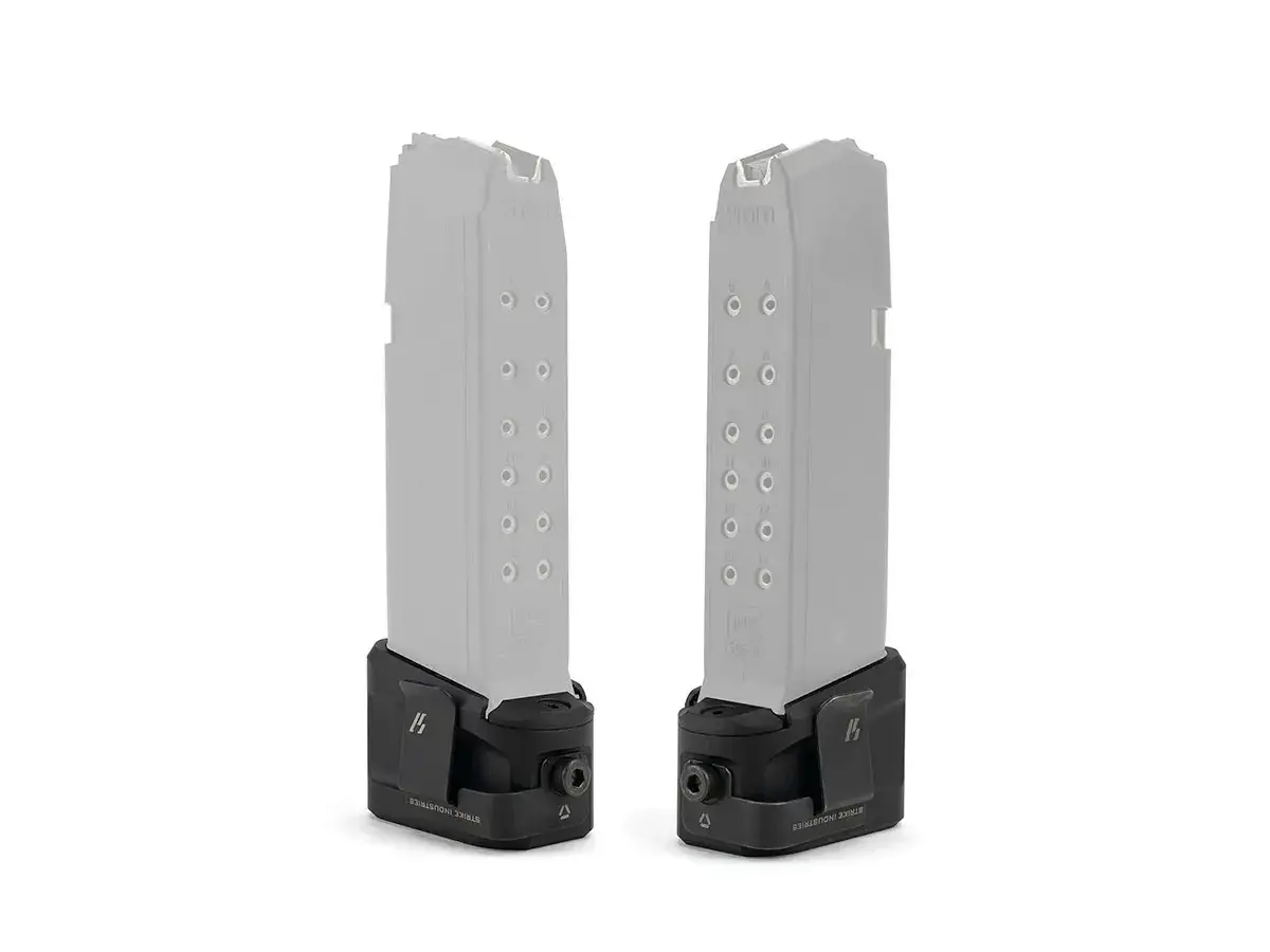 Aluminum Extended Mag Plate for GLOCK G19 (9mm) in Black
