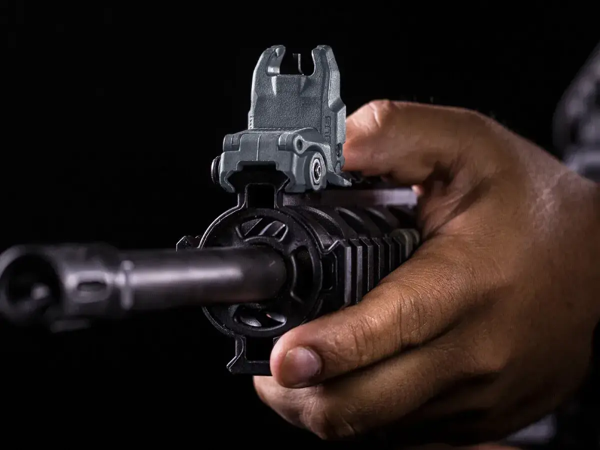 MBUS Front Sight Flip-Up Polymer for AR-15 Stealth Gray - photo 5