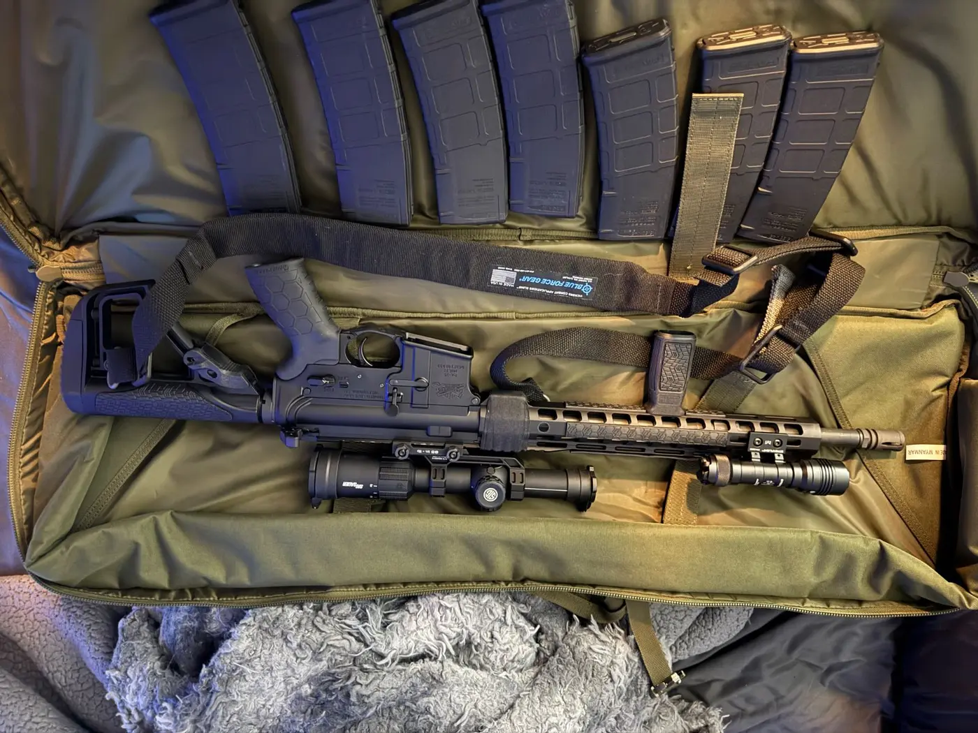 Psa Ar-15 geissele trigger, radian raptor charging handle, streamlight hlx-pro, scope and other accessories  - photo 2