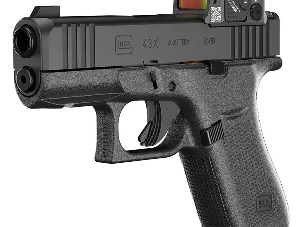Glock 43X MOS 9mm, 3.41" Barrel, Aimpoint, Black
