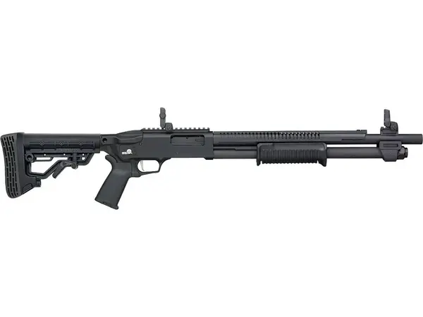 Mossberg 590R 12 Gauge, 18.5" Barrel, MBUS Sights, Black