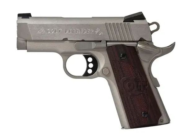 Colt's Manufacturing Company Defender 45 ACP 3" BBL SS/Black, Cherry Grip