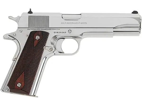 Colt's Manufacturing Company 1911 Gov't Classic 38 Super 5" Barrel Bright Stainless