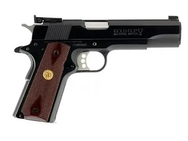 Colt's Manufacturing Company Gold Cup Nat'l Match 38 Super, 5" Barrel, Blued/Wood