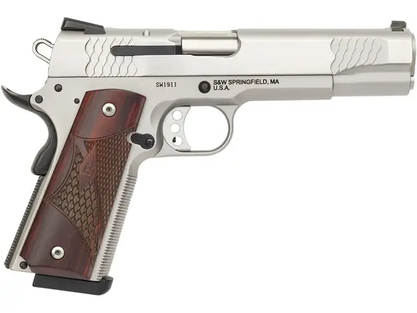 Smith & Wesson SW1911 E-Series 45 ACP 5" Barrel, Stainless Steel/Wood