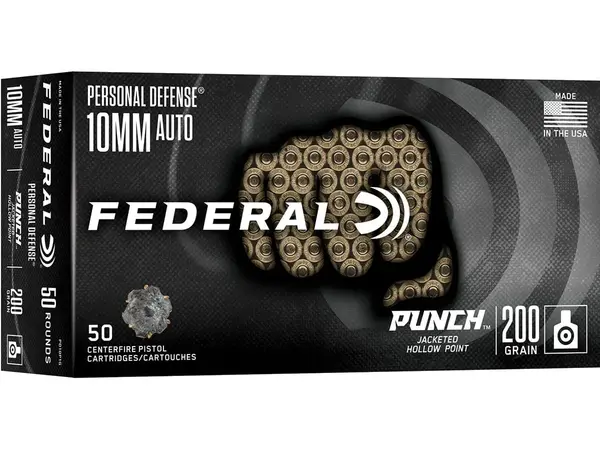 Federal Personal Defense Punch 10mm Auto 200gr JHP 1100 FPS 50/Box