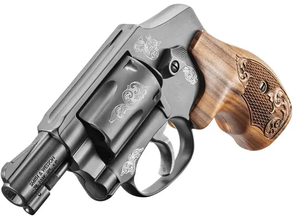 Smith & Wesson Model 442 Engraved J-Frame .38 S&W Special, 1.88" Barrel, Wood