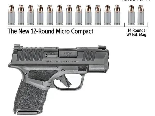 Springfield Armory Hellcat Micro Comp OSP 9mm, 3" Barrel, Black, Night Sights