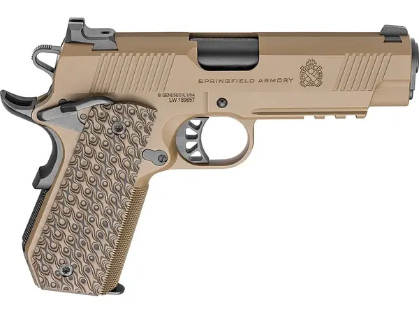 Springfield Armory 1911 TRP 45 ACP, 4.25" Barrel, Light Rail, Coyote