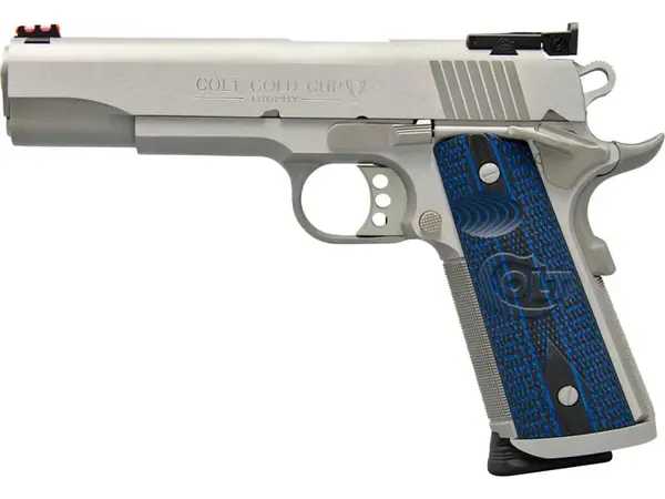 Colt's Manufacturing Company Gold Cup Trophy 9mm, 5" Barrel, Stainless/Blue