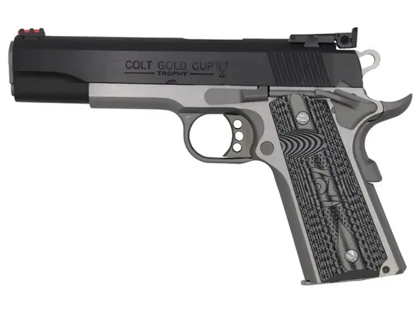 Colt's Manufacturing Company Gold Cup Lite 38 Super, 5" Barrel, Black/Gray Black