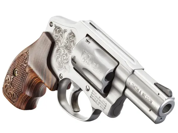 Smith & Wesson Model 640 Engraved .357 Magnum, 2.125" Barrel, Stainless/Wood