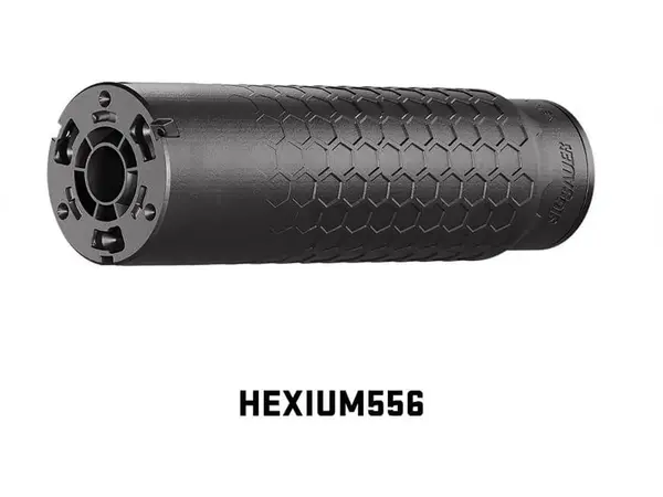 HEXIUM 5.56mm Titanium HUB Direct Thread Suppressor Black