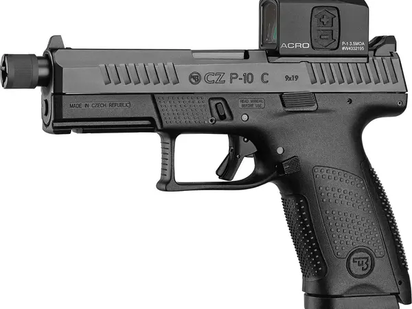 CZ P10 C OR SR 9mm, 4.6" Barrel, Black