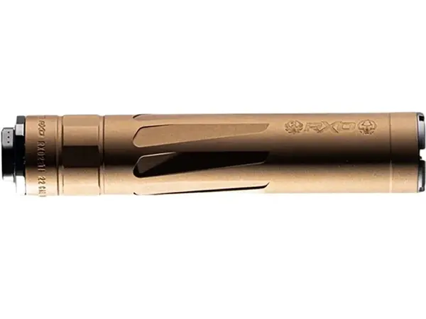 RXD22TI 22LR/5.7 Silencer w/RXD674 1/2"-28 Muzz Brake Bronze
