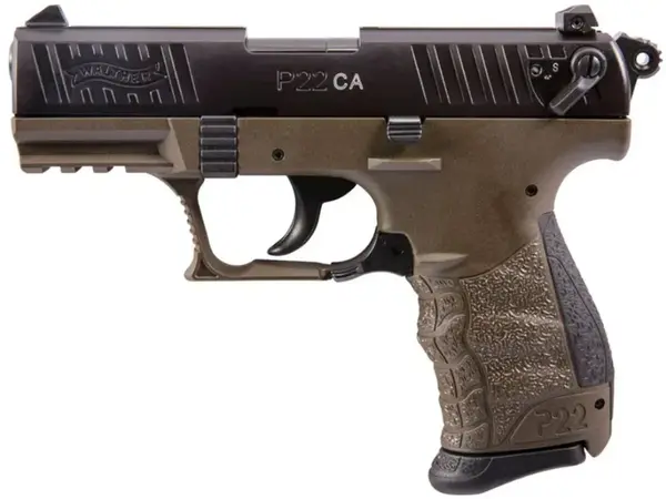 Walther P22 22 Long Rifle 3.4" Barrel ODG, CA Compliant