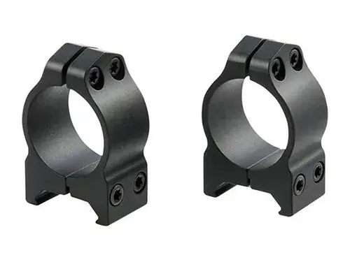 1" Low (0.750") Fixed Rings, Black