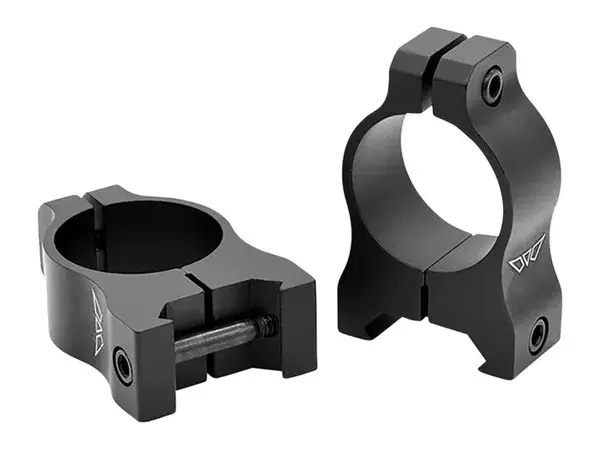 1" Medium Matte Black Rings