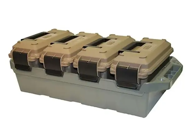 Ammo Crate 4-Can 30 Cal Polymer Dark Earth/Army Green