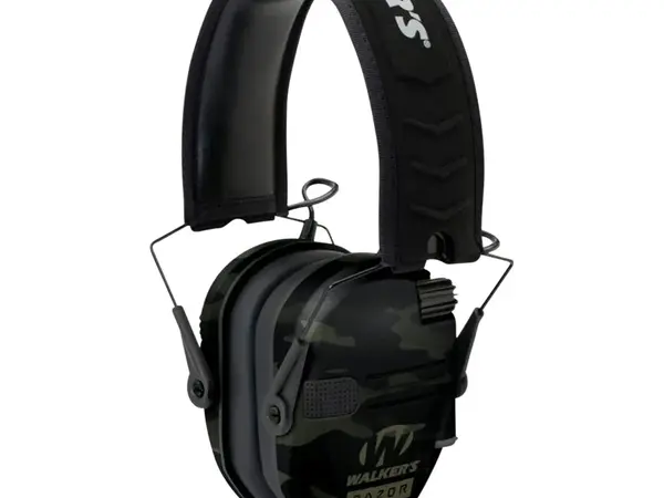 Razor Slim Electronic Muffs, Multicam Black