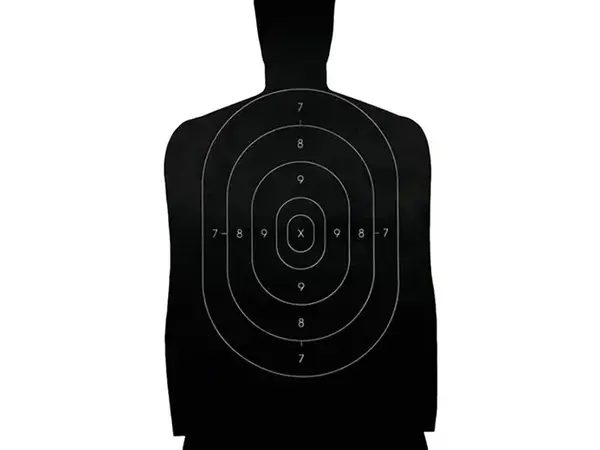 B27 Police Silhouette Paper Targets 100pk