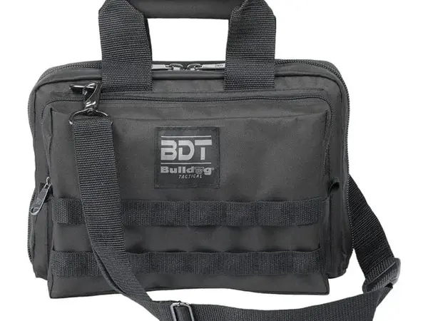 Deluxe 2 Pistol Range Bag W/Strap & Molle Black