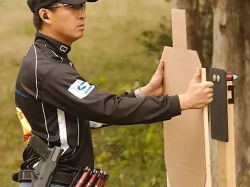 Steel IPSC "A" Zone Target W/Base & Target Holder