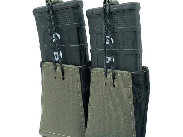 Double Rifle Mag Pouch w/Bungee Retention Ranger Green
