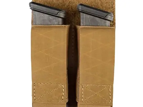 Double Pistol Magna Mag Pouch Laminate Coyote Brown