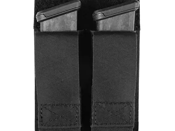 Double Pistol Magna Mag Pouch Laminate Black