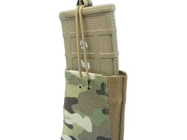 Single Rifle 5.56 NATO Mag Pouch w/Bungee Retention Multicam