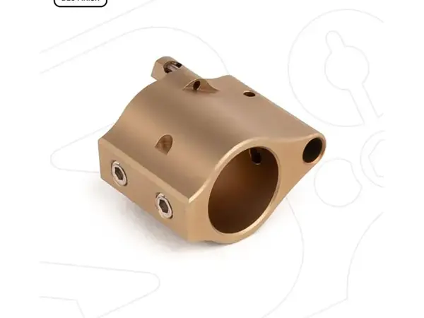 AR-15 Solid SS Adjustable Gas Block .750" Tan