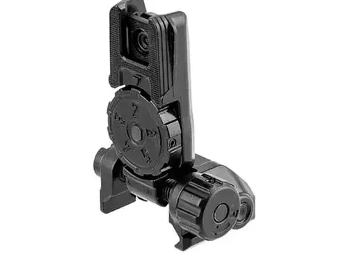 MBUS Pro Rear Sight Flip-Up LR Adjustable 2.6" Steel Black