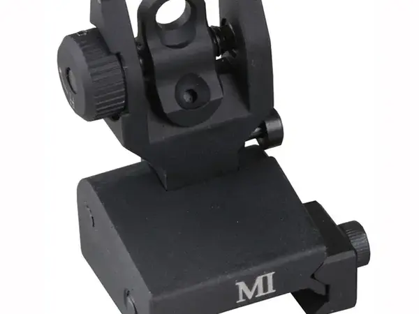 AR-15  Flip-Up Adjustable MCTAR-SPLP Rear Sight Black