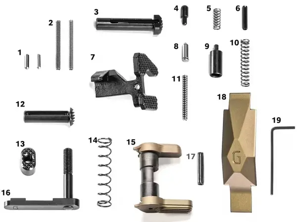 AR-15 Ultra Duty Lower Parts Kit DDC