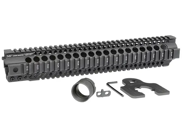 AR-15 Combat T-Series 1-PC Free Float Handguard 14" Black