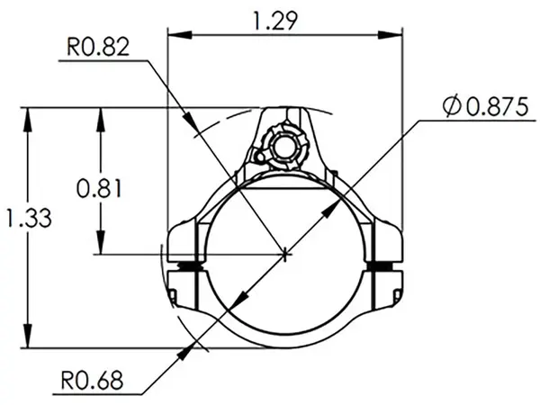 D2 Series Ultra Low Profile .875 Adj Gas Block With Detent