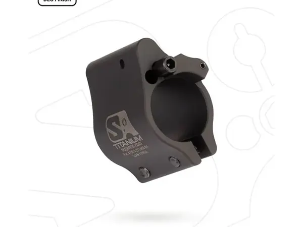 AR-15 Clamp On Titanium Adjustable Gas Block .625" Black